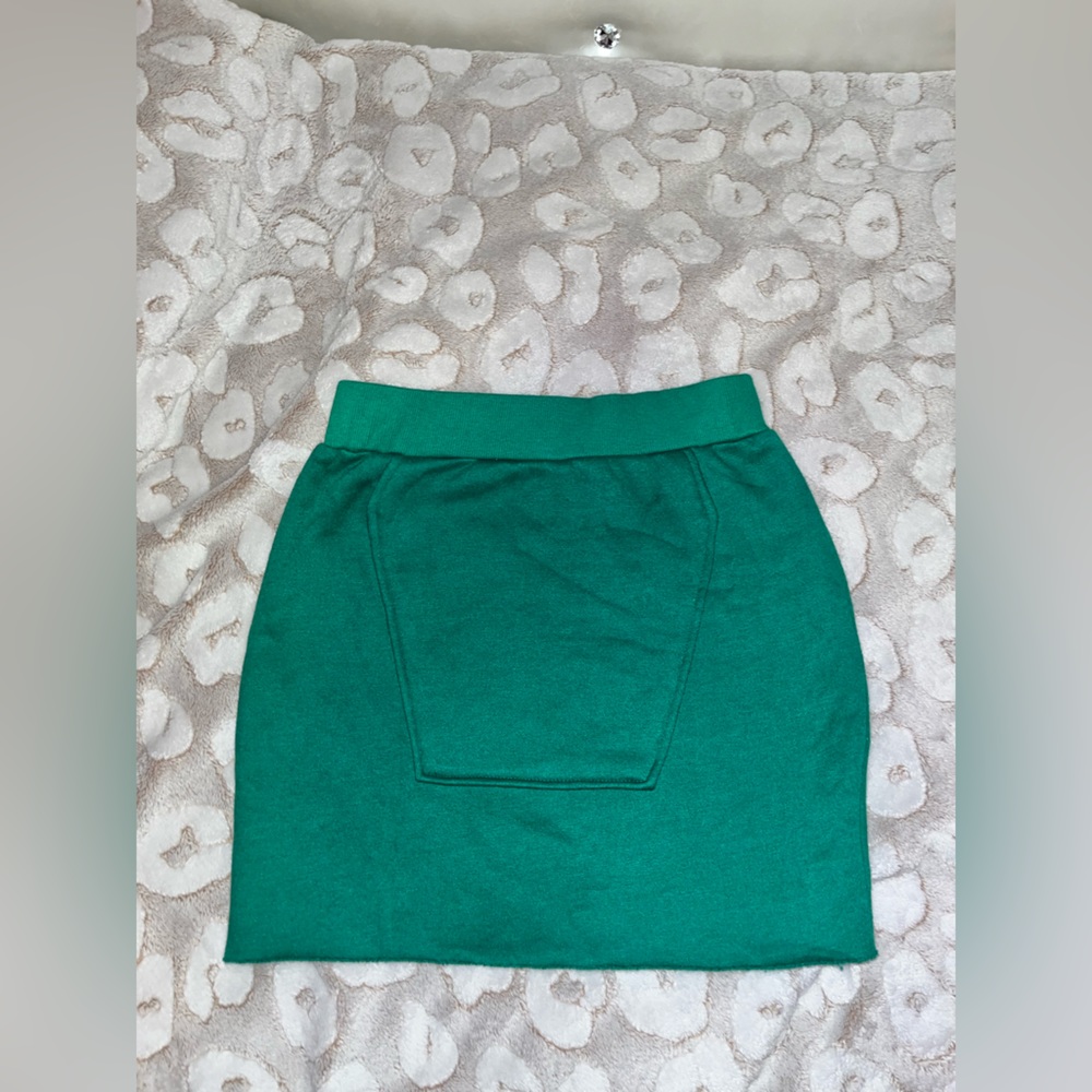 Green miniskirt